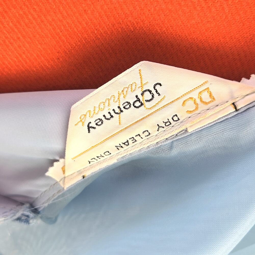 Vintage Blue Chiffon Maxi Dress Ruffle Prairie Formal Romantic Cottagecore AS IS - Picture 9 of 9